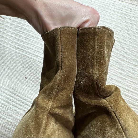 ALESSANDRO VASINI men's tobacco tan suede leather Alec 30 mm ankle boots 39.5 - Picture 7 of 14